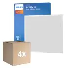 Voordeelpak 4x Philips LED Paneel CoreLine RC132V 26W 3400lm - 830 Warm Wit | 60x60cm - UGR 